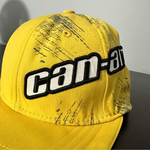 Vintage Can-Am Logo Fitted Hat Cap in‎ Yellow Size L/XL EUC - Picture 5 of 9